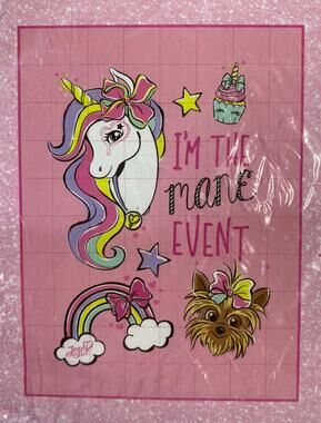 JoJo Siwa Plush Unicorn Weighted Blanket 36x48. I’m The Mane Event. 4.5lbs